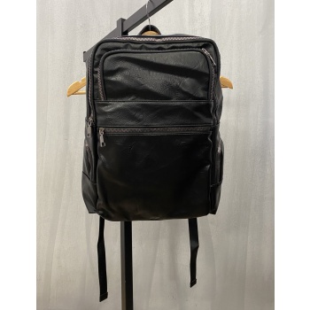 ανδρικό μαύρο σακίδιο πλάτης με πολλαπλές θήκες b9640103