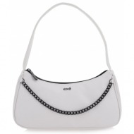 exe bags γυναικεία τσάντα ώμου 700-100 λευκό o67001009651