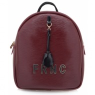 frnc francesco τσάντα γυναικεία πλάτης-backpack 5528 brd μπορντώ