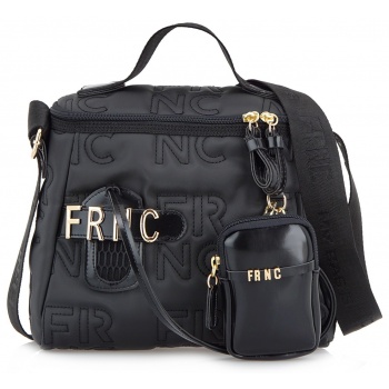 frnc francesco τσάντα γυναικεία ώμου-χιαστί 1361blk μαύρο
