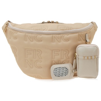 frnc francesco τσάντα γυναικεία μέσης 1364 vnl μπέζ