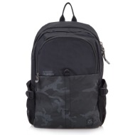 volunteer ανδρικες τσάντες backpack πλάτης 700-408 mαύρο παραλλαγής s67004089s13