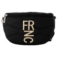 frnc francesco τσάντα γυναικεία μέσης 4900 blk μαύρο