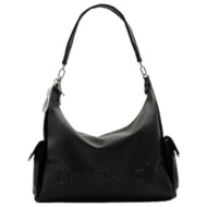 desigual bols half logo τσάντα γυναικεία ωμού-χιαστί 24saxp21-2000 μαύρο