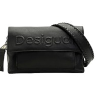 desigual bols half logo τσάντα γυναικεία xειρός-χιαστί 24saxp79-2000 μαύρο