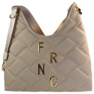 frnc francesco τσάντα γυναικεία ώμου 4824 bg μπέζ