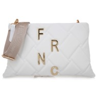frnc francesco τσάντα γυναικεία χιαστί-φάκελος 4800 wht λευκό