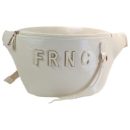 frnc francesco τσάντα γυναικεία μέσης 5540 bg μπέζ