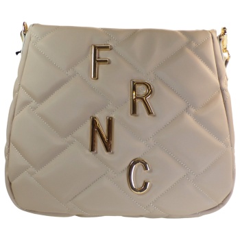 frnc francesco τσάντα γυναικεία ώμου-χιαστί 4807 bg μπέζ