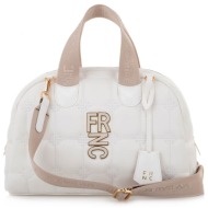 frnc francesco τσάντα γυναικεία ώμου-χιαστί-χειρός 2544 wht λευκό