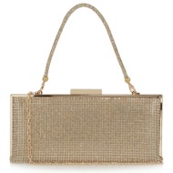exe bags γυναικεία τσάντα φάκελος clutches χειρός 700-052 1005 πλατίνα στρας u67000529z36
