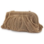 exe bags γυναικεία τσάντα φάκελος clutches 700-910 μπρονζέ στρας u6700910930b