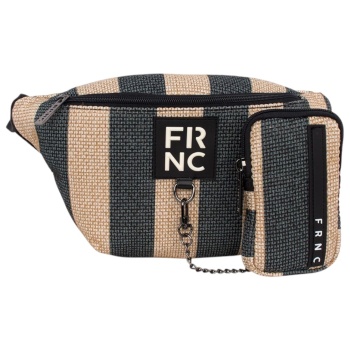 frnc francesco τσάντα γυναικεία μέσης 5313blk μαύρο