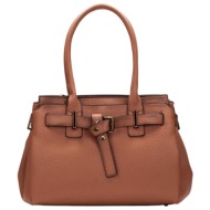 hispanitas γυναικεία τσάντα χειρός βolsos crained handbag tan bi254146 ταμπά