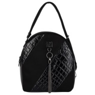 frnc francesco τσάντα γυναικεία πλάτης-backpack 5912 blk μαύρο