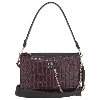 frnc francesco τσάντα γυναικεία ώμου 5900 brd μπορντώ κροκό σε προσφορά