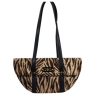 de raggi γυναικείες τσάντες ωμού zebra icon 25924-1202 μαύρο-ζεβρά