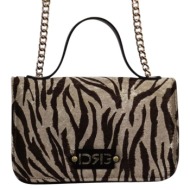 de raggi γυναικείες τσάντες ωμού-χειρός zebra icon 25923-1201 μαύρο-ζεβρά