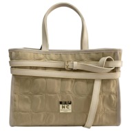 frnc francesco τσάντα γυναικεία χειρός-ώμου 6101 bg μπέζ