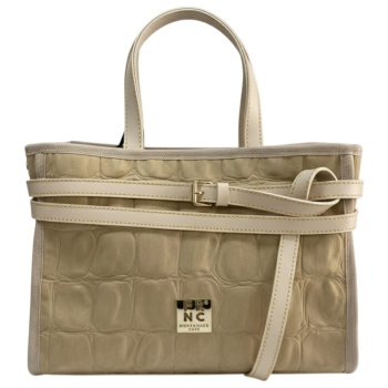 frnc francesco τσάντα γυναικεία χειρός-ώμου 6101 bg μπέζ