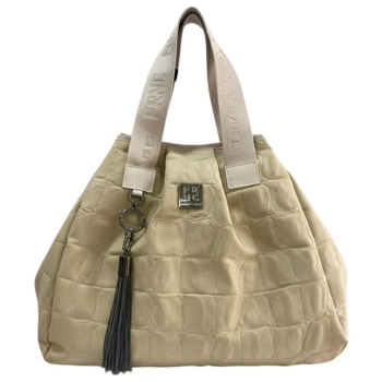 frnc francesco τσάντα γυναικεία χειρός-ώμου 6146 bg μπέζ