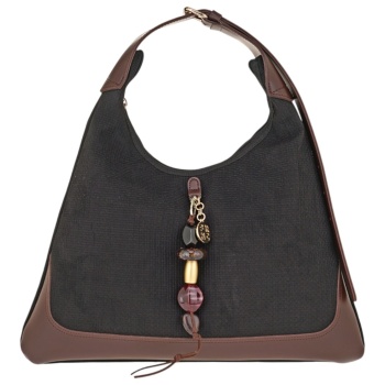 frnc francesco τσάντα γυναικεία ώμου 5556 blk μαύρο