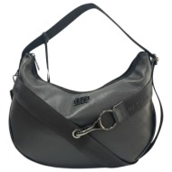 frnc francesco τσάντα γυναικεία ώμου leather shoulder bags 3760 blk μαύρο