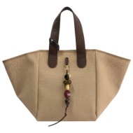 frnc francesco τσάντα γυναικεία ώμου 5565 bg μπέζ