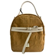 frnc francesco τσάντα γυναικεία πλάτης-backpack 6106 dcu ταμπά