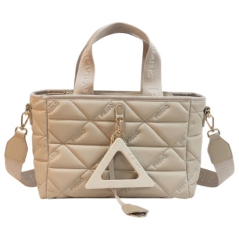 frnc francesco τσάντα γυναικεία χειρός-ώμου 4181 bg μπέζ