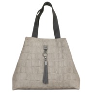 frnc francesco τσάντα γυναικεία ώμου 6138 ele γκρί