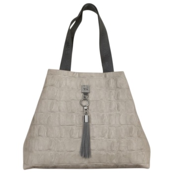 frnc francesco τσάντα γυναικεία ώμου 6138 ele γκρί σε προσφορά