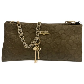 frnc francesco τσάντα γυναικεία ώμου 6181 cof καφέ