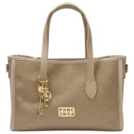 frnc francesco τσάντα γυναικεία χειρός-ώμου 5573 bg μπέζ