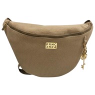 frnc francesco τσάντα γυναικεία μέσης 5572 bg μπέζ