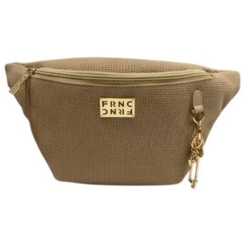 frnc francesco τσάντα γυναικεία μέσης 5571 bg μπέζ