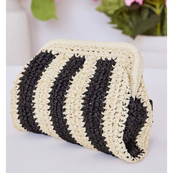 τσάντα clutch με ρίγες sn1019.a315+2