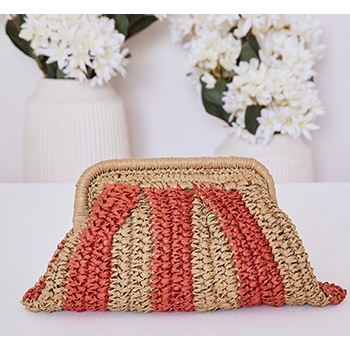τσάντα clutch με ρίγες sn1019.a315+1