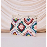 τσάντα πλεκτή κροσέ sn1019.a314+1