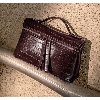 τσαντάκι χιαστί κροκό λουστρίνι wt1019.a121+1