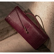 τσάντα clutch με τύπωμα φίδι wt1019.a923+3
