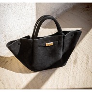 τσάντα χειρός με σουέντ ...