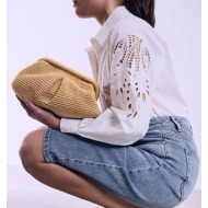 τσάντα clutch πλεκτή ...