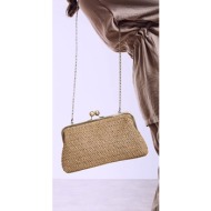 τσάντα clutch ψάθινη ...