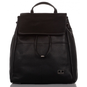 μαύρο backpack με δύο τσέπες