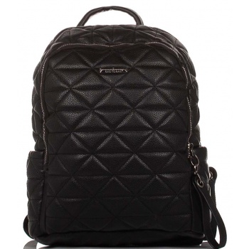 μαύρο backpack με εξωτερικές ραφές