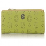 πράσινο πορτοφόλι με εσωτερική καρτοθήκη