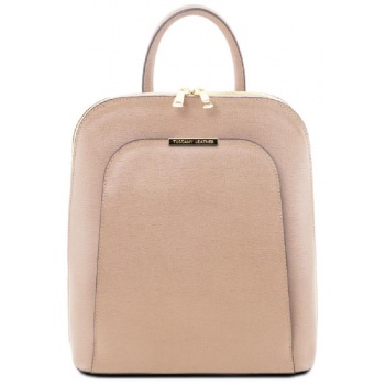 τσάντα πλάτης δερμάτινη tl bag 141631 tl141631-nude tuscany