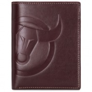 δερμάτινο πορτοφόλι bull captain qb0203-v καφέ