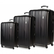 βαλίτσες trolley (σέτ 3 τεμαχίων) cardinal 2012 μαύρη